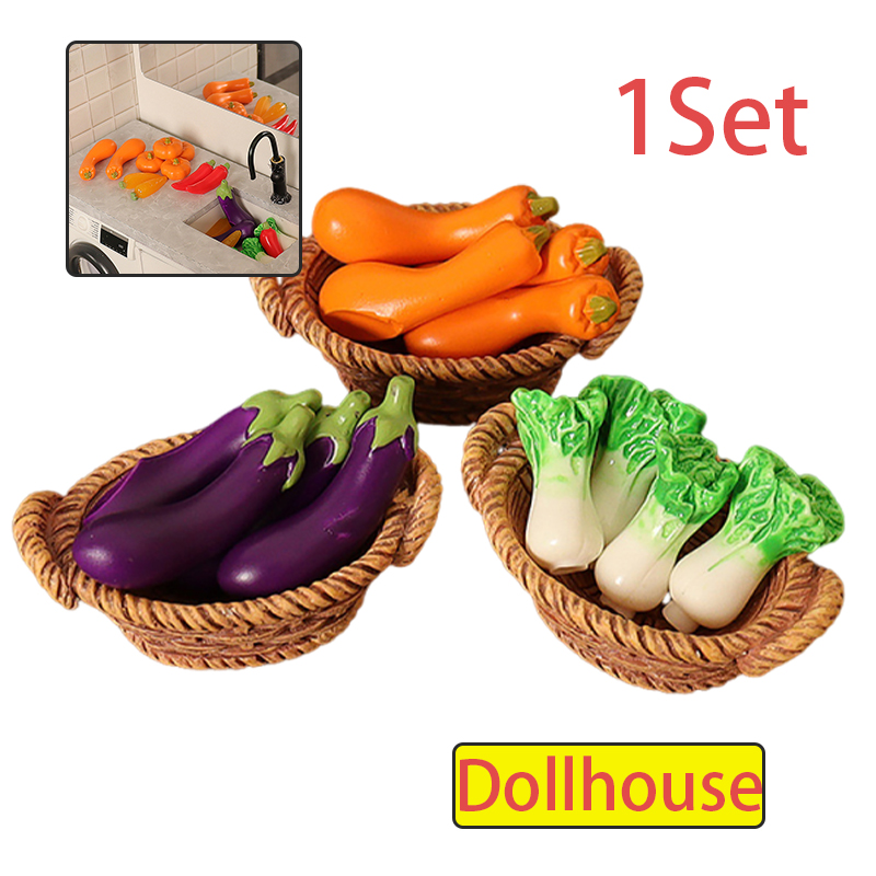 1/12 دمية محاكاة سلة الخضار مج - مراجعة Play Kitchen Set وسعره