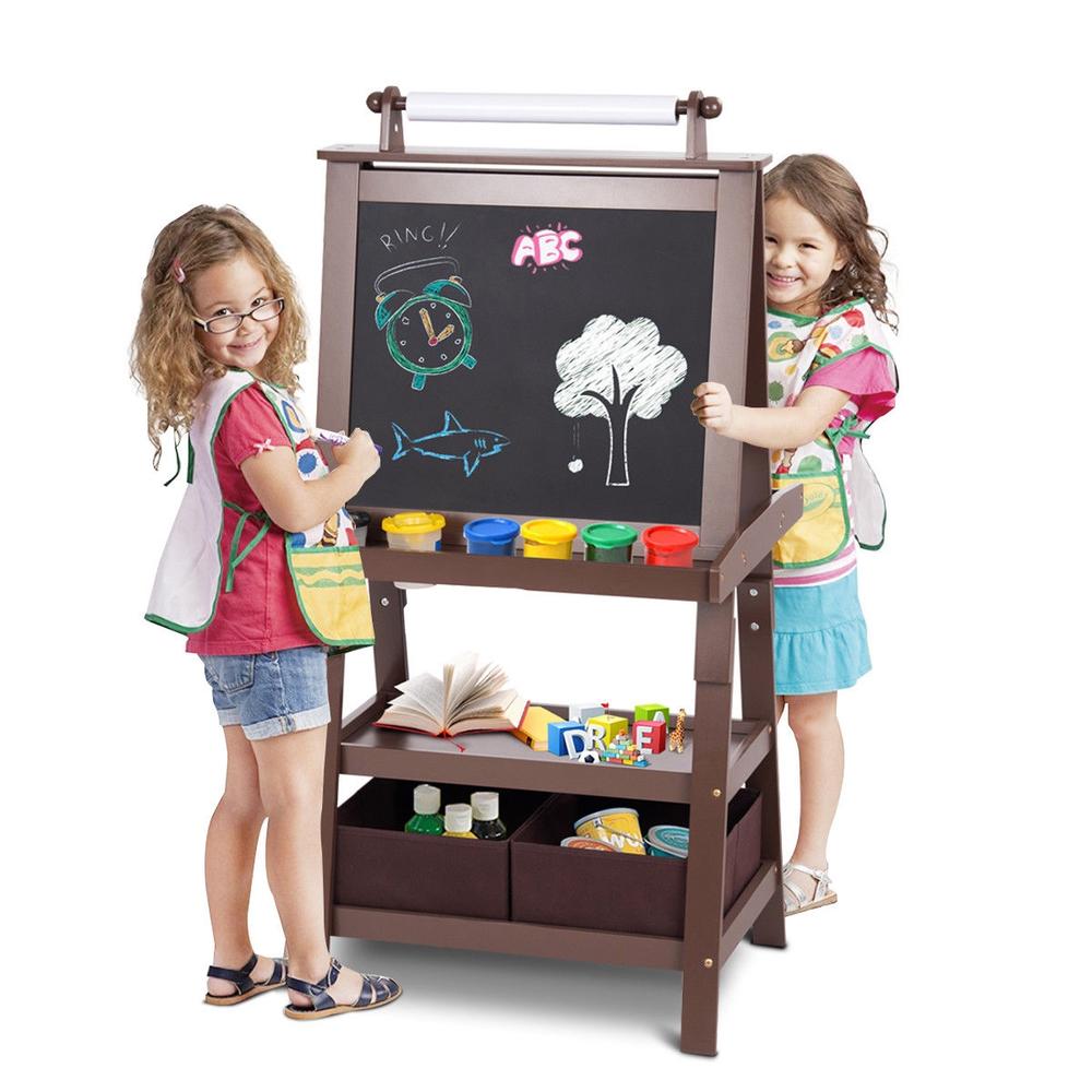 حامل رسم للأطفال مع صندوقي تخز - مراجعة Kids Art Easel وسعره